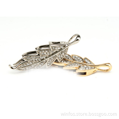 Silver Color Leaves USB